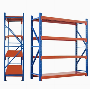 Food Book Supermarket Industrial Used 4 Tier Assembled Garage <strong>Shelving</strong> Blue <strong>Steel</strong> Iron <strong>Warehouse</strong> Metal Storage <strong>Shelf</strong> - Product Image 4