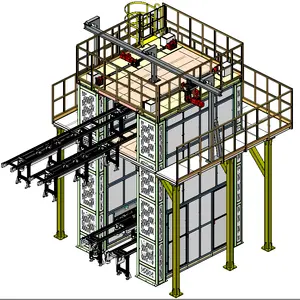 Continuous Vertical Lifting Conveyor Elevator System With Gravity Roller Chain Conveyors Transfer Leadworld Pallet Conveyors