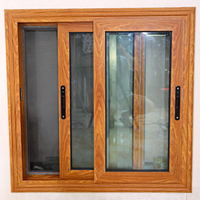 Fenêtre coulissante moderne sur mesure, horizontale, anti-effraction, insonorisée, avec cadre en aluminium, 3 rails, double vitrage en alliage d'aluminium