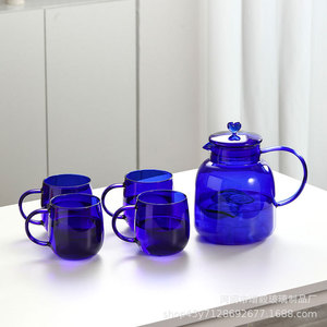 BlueHigh-temperature resistant large-capacity cold water bottle, household high-appearance-<b>level</b> cold water bottle set - Product Image 3