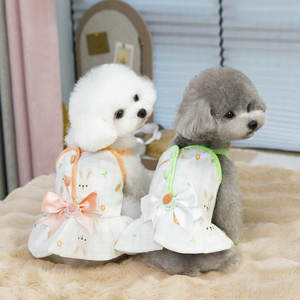 Gonna Estiva Stile Principessa Floreale <span class=keywords><strong>per</strong></span> Cuccioli e Coniglietti, <span class=keywords><strong>Abbigliamento</strong></span> Carino in Poliestere Stampato <span class=keywords><strong>per</strong></span> Proprietari di Cani e <span class=keywords><strong>Conigli</strong></span> Teddy Bixu 25+ - Product Image 1