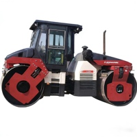 Rouleau vibratoire à double tambour Dynapac CC522 d'occasion, 11,8T, équipement de compactage d'asphalte avec moteur diesel turbocompressé et pompe