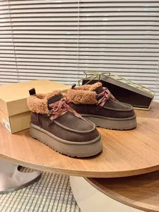 Chaussures de créateur de luxe, style hiver-printemps, à semelle épaisse, pour l'intérieur, pantoufles confortables et très chaudes pour couples - Product Image 5