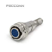 Connecteur circulaire d'aviation étanche de qualité industrielle PSCCONN série FQN 2 4 9 14 26 32 broches, prise et fiche, boîtier en alliage d'aluminium