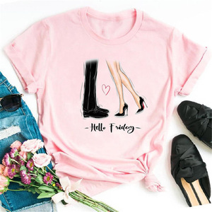 Camiseta blanca para mujer, Camiseta con estampado de copa de vino, camiseta Harajuku con estampado informal para mujer, camiseta gráfica de manga corta de talla grande para niña - Product Image 5