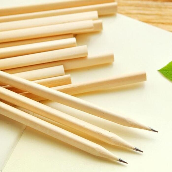 NEW Students Simple style Blank Nontoxic Environmental wooden pencils Kawaii painting log pens for kids Wooden Lead Pencils