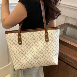 Bolsos de Cuero de Lujo al por Mayor para Unisex 2024, Dos Asas, Cierre Abierto, Suaves, Impermeables, Portátiles, Decorados con Perlas y Diamantes - Product Image 2