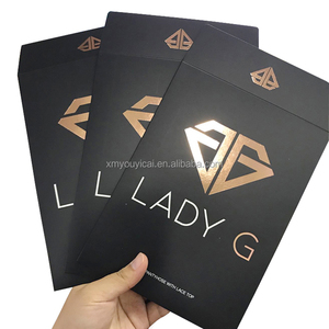 Biểu Tượng Tùy Chỉnh Lá Vàng Tự Con Dấu Cứng Nhắc Các Tông Màu Đen Phong Bì C5 Bưu Phẩm Phong Bì Ở Phẳng Bưu Phẩm Bao Bì Phong Bì - Product Image 1