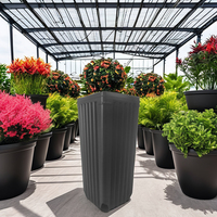 Vente en gros de grands pots d'agrumes classiques en PEHD carrés de grande taille pour plantes de pépinière utilisation intérieure et extérieure Design élégant pour la maison