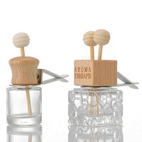Bouteille en verre de diffusion de parfum pour désodorisant de voiture vide de nouvelle forme personnalisée en gros 8ml 10ml 11ml 12ml bouteille vide suspendue