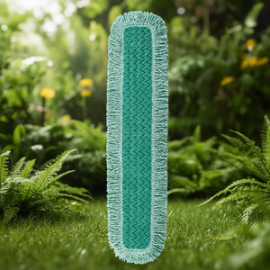Mop Seca Microfibra Verde 90 Cm Flecos per Pulizia Organica dei Pavimenti - Product Image 3