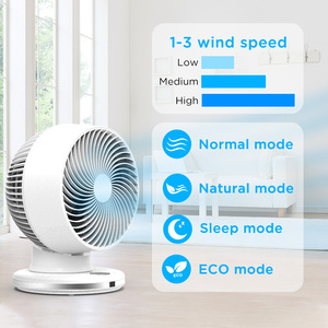 Sirkulasi Udara Motor AC 8 Inci, Pengendali Jarak Jauh OSC Portabel Kiri dan Kanan Otomatis Tampilan 90 LED 4 Mode Angin Kipas Meja Elektrik - Product Image 2