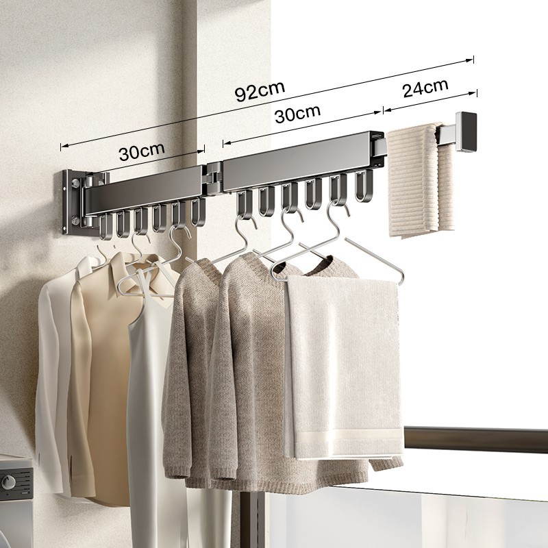 Gray 2-fold 12-piece movable hook