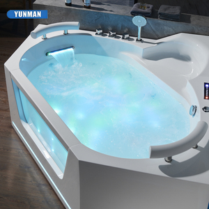 Baignoire de Luxe Moderne Portable en Acrylique Autoportante avec Hydromassage et Massage par Air, Écologique, pour 2 Personnes, Idéale pour Hôtels, Villas, Spas et Domicile - Product Image 1