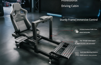 Simulateur de course avec cockpit en métal, machine de jeu à mouvement 4DOF, support domestique personnalisé conforme aux normes CE