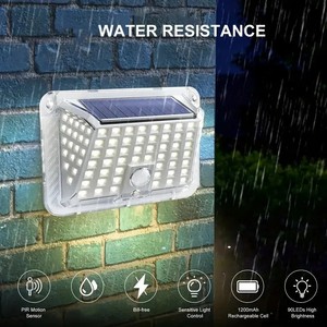 Luces LED de Pared para Exteriores, Lámpara <span class=keywords><strong>Solar</strong></span> PIR con <span class=keywords><strong>Sensor</strong></span> de <span class=keywords><strong>Movimiento</strong></span>, <span class=keywords><strong>Luz</strong></span> de Calle Alimentada por Energía <span class=keywords><strong>Solar</strong></span>, Decoración de Jardín, 90 Unidades - Product Image 3
