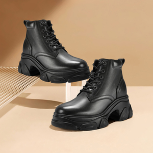Toptan High-End teknoloji imalat nefes Modern moda deri çizmeler kadınlar için yüksekliği artan ayakkabı 9cm - Product Image 4
