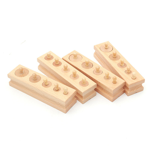 Montessori de madera juguetes de madera didácticos y educativos para los niños cilindro hembra juguete bebé de la práctica del d - Product Image 2