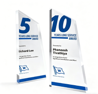 Plaque de récompense personnalisée en acrylique transparent, trophée personnalisé pour la reconnaissance des employés