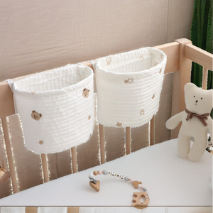 Articles pour bébé, literie, motif de dessin animé, sac de rangement pour lit de bébé, organisateur de couches, multifonctionnel, tête de lit pour nouveau-né, résistant à l'eau - Product Image 2