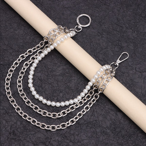 Hip Hop Style Metal Pearl Waist <b>Chain</b> Multi Layered Imitation Pearl <b>Jeans</b> Accessory For Daily Wear Street Dance Fashion Body - Product Image 4
