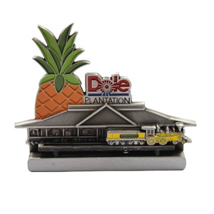 Conçu sur mesure 3D Rétro Train Bâtiment Réfrigérateur Aimants Mobile En Alliage De Zinc Souvenir USA Hawaii Magnétique Métal Autocollant Forme - Product Image 1