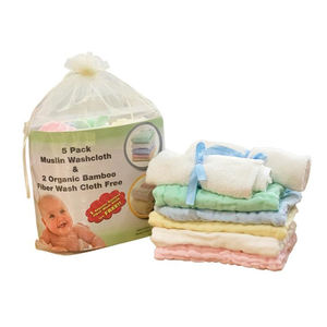 Vente en gros 100% coton ultra doux 12x12 pouces <span class=keywords><strong>ensemble</strong></span> de serviettes et débarbouillettes en mousseline pour bébé serviette de bain pour bébé - Product Image 6