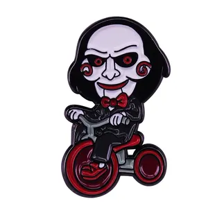 Wanna play a game scary film icon lapel pin Who can forget Billy the Jigsaw killers Puppet