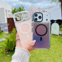 Nouvelle coque de téléphone magnétique à paillettes dégradées tendance pour iPhone 14 15 Plus 11 12 13 16 17 18 Pro Max, étui antichoc en acrylique