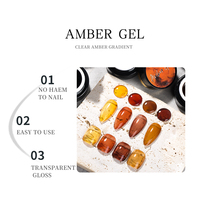 JTING Nouvelle tendance Vernis à ongles gel ambre transparent à effet dégradé 4 couleurs 5g OEM Style japonais Vernis à ongles gel ambre en boîte