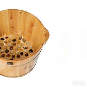 Bac à pieds en bois de <span class=keywords><strong>sapin</strong></span> avec couvercle, bassin de massage des pieds, bain de pieds à domicile - Product Image 4