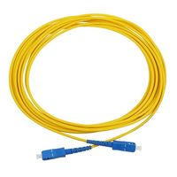 Custom Length Simplex SC UPC to SC UPC Fiber Patch Cord OS2 9/125 Single Mode 2.0mm Yellow Customizable Fiber Optic Patch Cable