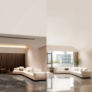 Espacioso Sofá Minimalista de Tela para Salón |   Sofá Modular de Múltiples Asientos con Cojines Desmontables para Sala de Estar Familiar o Uso en Villas - Product Image 3