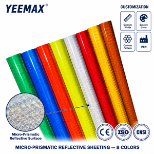 Película Reflectante Prismática de Grado <span class=keywords><strong>Comercial</strong></span>, Tela Reflectante Imprimible, Rollo de PET Autoadhesivo, Señalización de Tráfico de Seguridad Vial Personalizada - Product Image 2