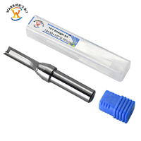 Warrior Fraise en carbure de tungstène 2 cannelures TCT Outil de coupe CNC droit pour le travail du bois Support OEM personnalisable