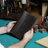 A5 Tragbarer 6-Ring-Ordner, Nachfüllbares Lederjournal, Notizbuch-Einband mit 100 Blatt, Reise-Lederbuch-Umschlag mit Stiftschlaufe
