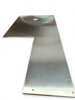 Plaque de montage en acier SS400 usinée CNC sur mesure, panneau de base d'automatisation de grande taille irrégulière avec placage en zinc blanc brillant