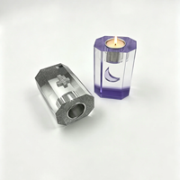 Porte-bougie en acrylique personnalisé, porte-bougie tealight moderne, décoration de table, décoration de la maison