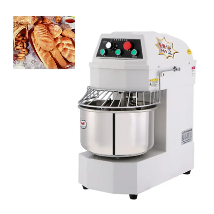 Thép không gỉ bột trộn Máy bột làm 35L nhỏ xoắn ốc bánh mì bột trộn bánh pizza bột Maker thương mại đứng Mixer