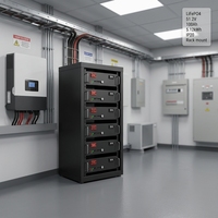 Sistem Baterai LiFePO4 LongKun 51.2V 48V 300Ah 600Ah 15kWh 30kWh Sistem Penyimpanan Energi Surya Rak Server untuk Rumah