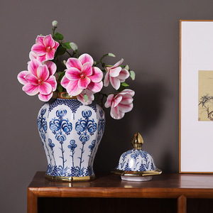 Pot d'urne en céramique de luxe de boutique Style chinois porcelaine blanche <span class=keywords><strong>bleue</strong></span> antique petites et grandes tailles décor à la maison pour le salon d'entrée - Product Image 3