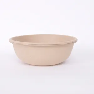 Ex-factory Price Environmentally Friendly Biodegradable Disposable Dishes Bagasse Salad Bowl Lid