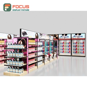 Vitrine de présentation haut de gamme pour perruques, avec plusieurs tiroirs, étagères en verre et système de verrouillage, pour magasin de perruques - Product Image 1