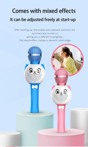 Altavoz Inalámbrico Portátil para Karaoke, de Alta Calidad, para Fiestas al Aire Libre y Campamentos, con 2 Micrófonos, Resistente al Agua IPX7, Estilo Gatito Adorable - Product Image 3
