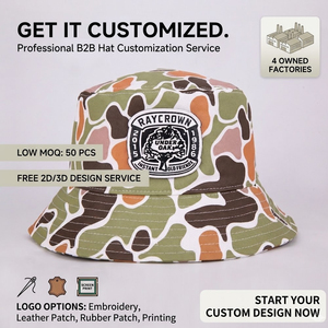 Chapeau de pêcheur imprimé intégral de haute qualité, chapeau bob camouflage vintage personnalisé <span class=keywords><strong>avec</strong></span> logo tissé, casquette streetwear pour pêcheurs - Product Image 4