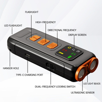 Dispositif de dissuasion des aboiements de chiens rechargeable à double tête Flash à LED pour le contrôle des aboiements extérieurs Dispositif répulsif en plastique pour chiens
