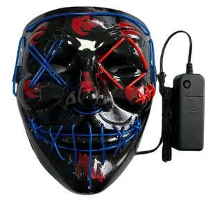 El Wire Rave LED Mask Light up Guy Fawkes Anonymous V for Vendetta Mask