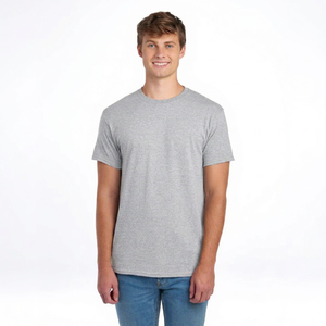 เสื้อยืดเจอร์ซีย์คุณภาพสูง 100% ผ้าฝ้าย 29MR 5.4 ออนซ์ แขนสั้น ขนาดใหญ่ MOQ OEM ขายส่ง เสื้อยืดสั่งทำพิเศษสำหรับงานสกรีนและงานปัก - Product Image 1