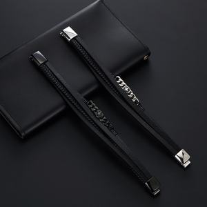 Chunky Vintage Durable Exquisite Workmanship Waterproof Four Layers of Leather Chucky Fashion <b>Bangle</b> Bracelet Jewelry <b>for</b> <b>Men</b> - Product Image 4