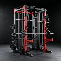 Rack de Squat Multifonctionnel Tout-en-un avec Pile de Poids Double de 90 kg pour Entraînement de Force Complet